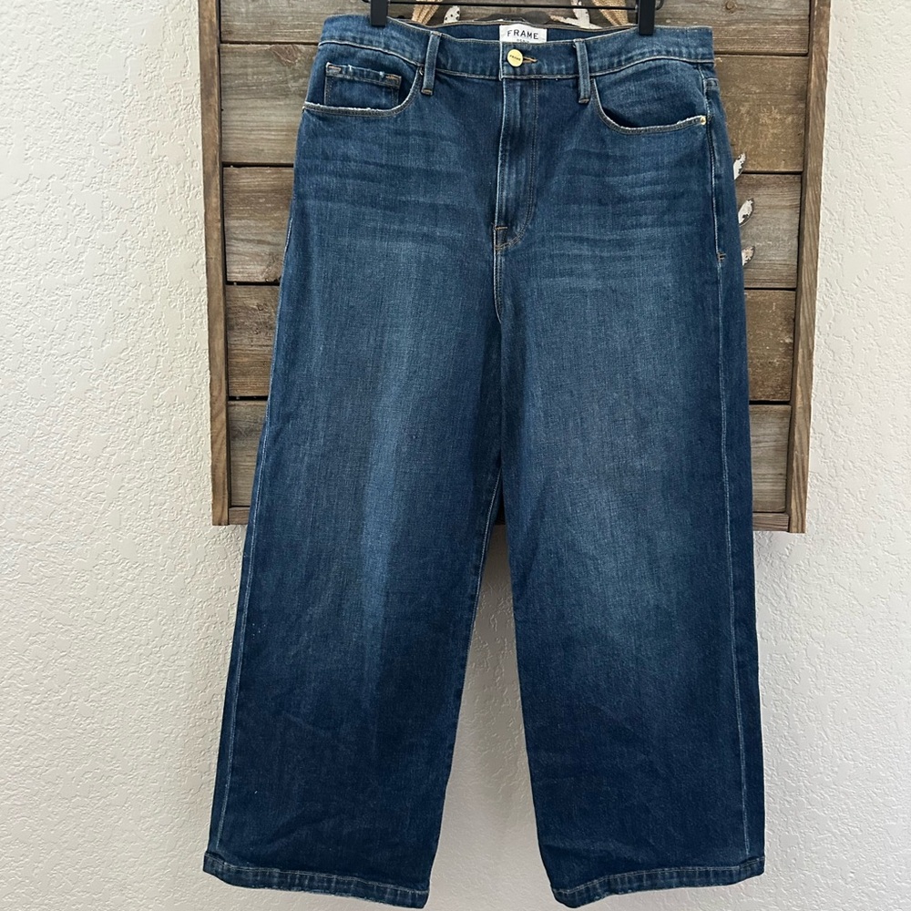 Frame denim Ali Wide Crop Blue Jeans ladies size 32